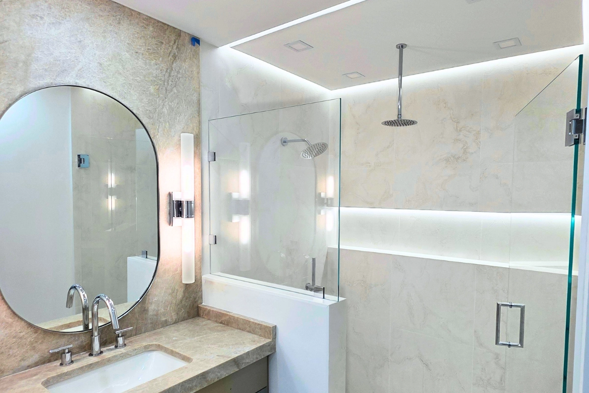 Bathroom remodel by L2M Engineering in Boca Raton Florida